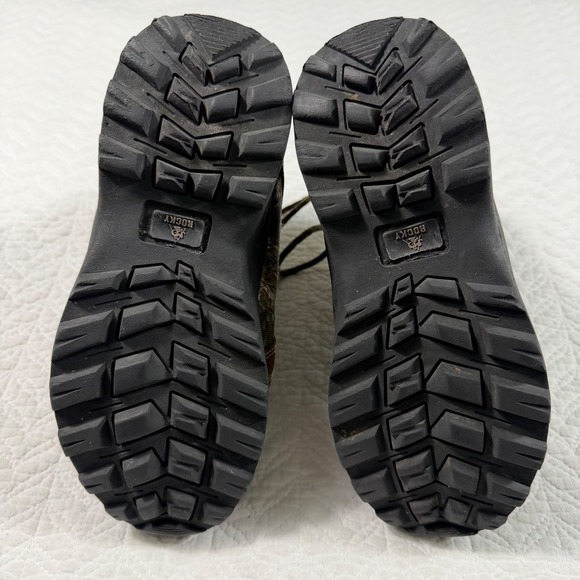 Rocky Kid's 7 Inch Outdoor Camo Brown Waterproof Camo Boots Size US 4M - Picture 7 of 10